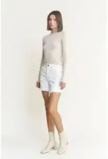 High Rise Distressed Frayed Hem Short