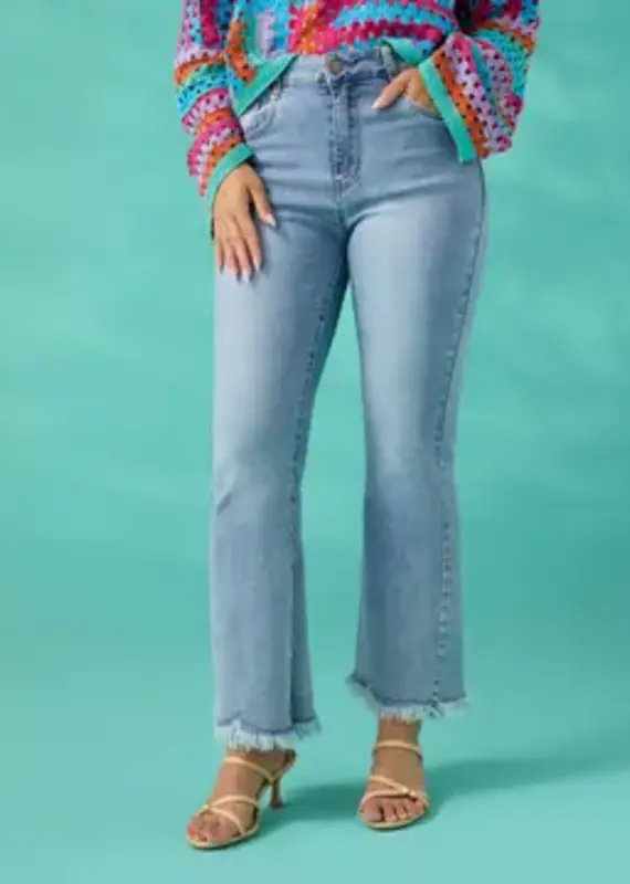 Sylvie Flare Ankle with Fringe Bottom