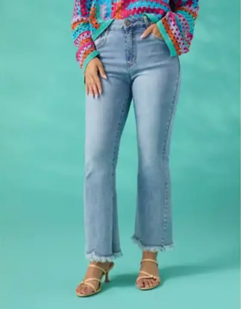 Sylvie Flare Ankle with Fringe Bottom