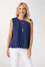 Daphne Tie Back Tank with Scallop
