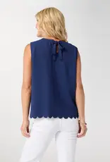 Daphne Tie Back Tank with Scallop
