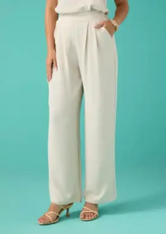Daphne Flowy Pleat Front Pant with Pockets