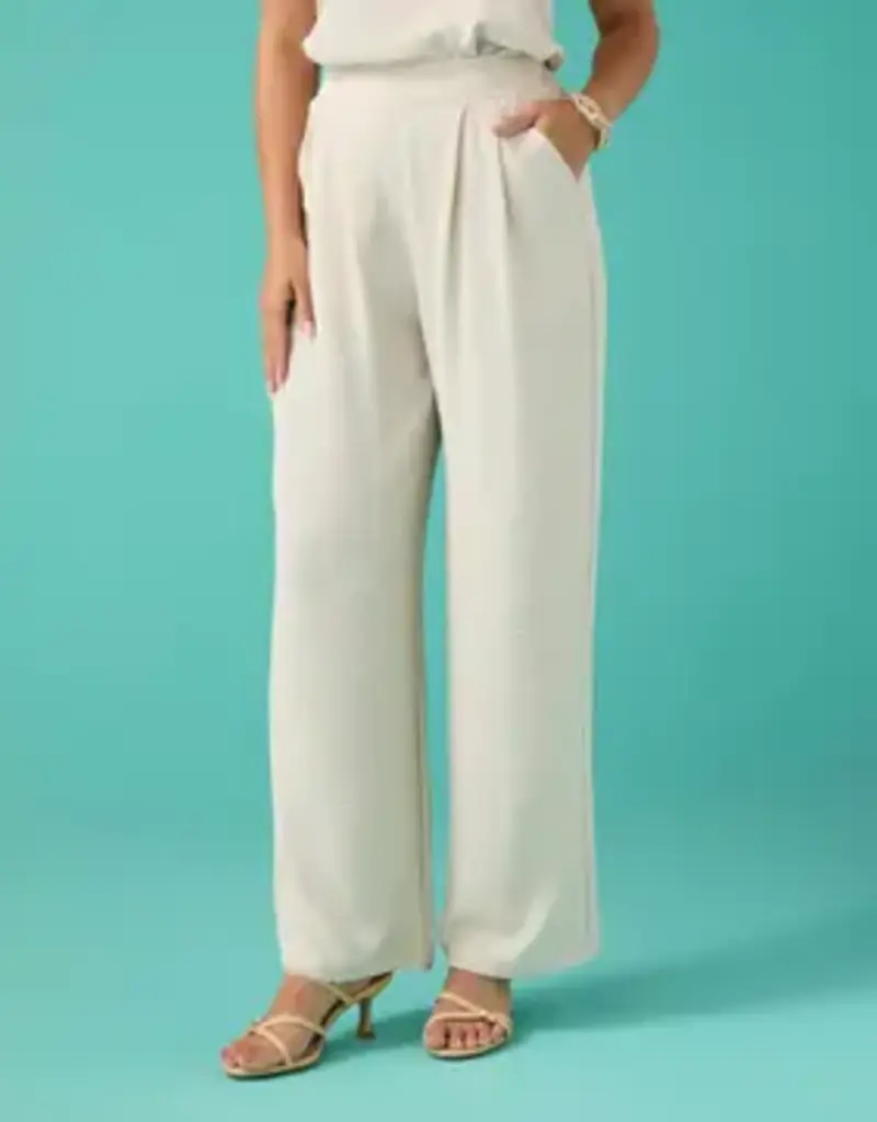 Daphne Flowy Pleat Front Pant with Pockets