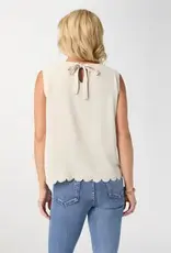 Daphne Tie Back Tank with Scallop