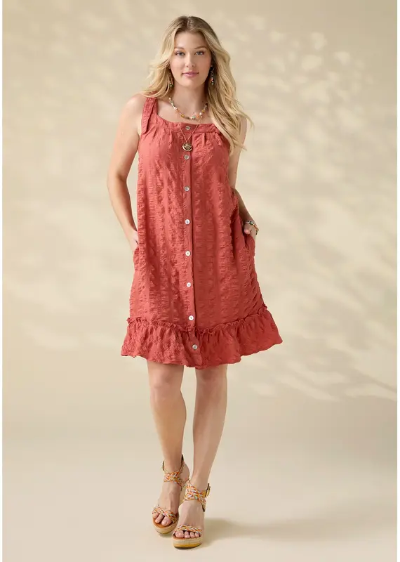 Gemma Seersucker Dress with Pockets