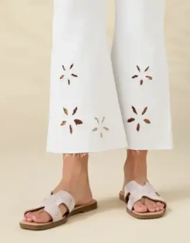 Morgan Flare Crop with Floral Cut-Out