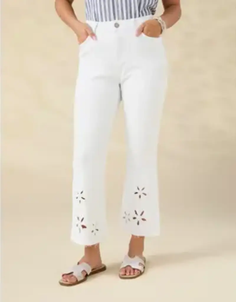 Morgan Flare Crop with Floral Cut-Out