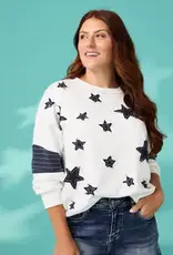 Athena Long Sleeve Star Patch Sweatshirt