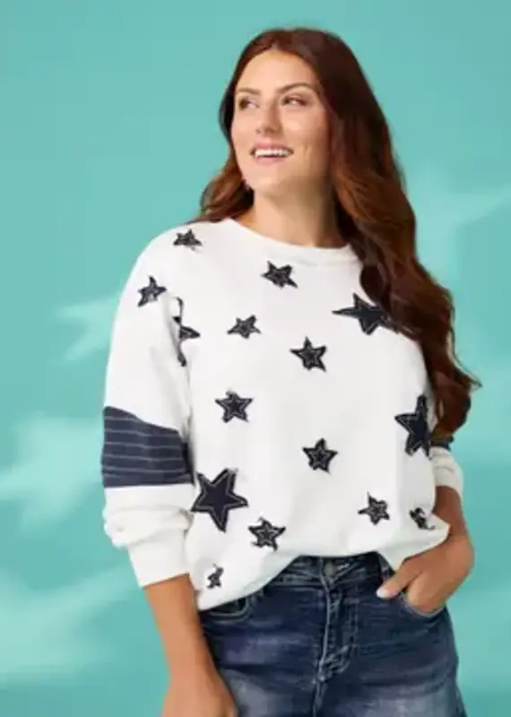 Athena Long Sleeve Star Patch Sweatshirt