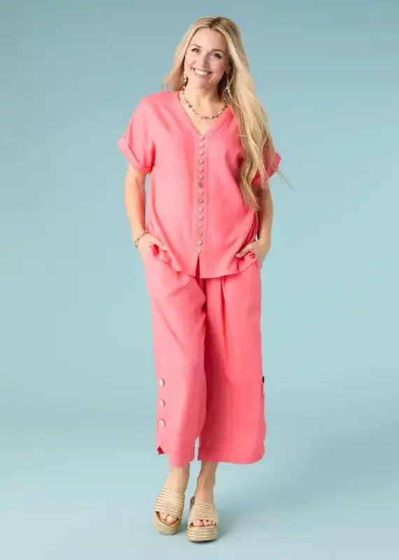 Sophia Pant with Button Detail
