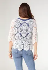 Kristi Crochet Top with Belle Sleeve