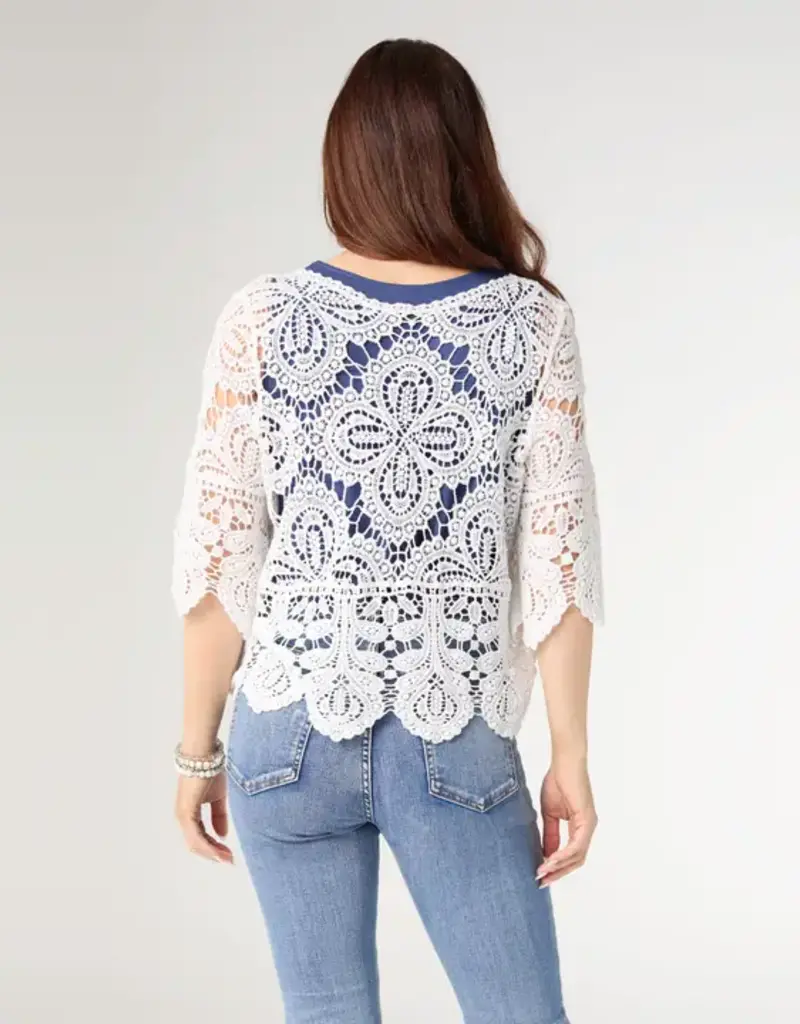 Kristi Crochet Top with Belle Sleeve