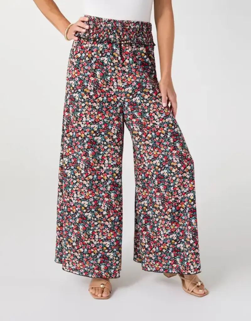 Ashley Smock Waist Flowy Wide Leg Pant