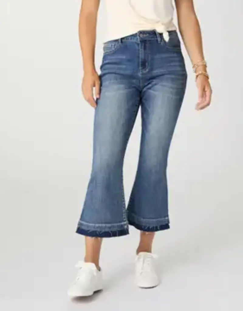 Bambu Soft Flare Crop with Contrast Bottom