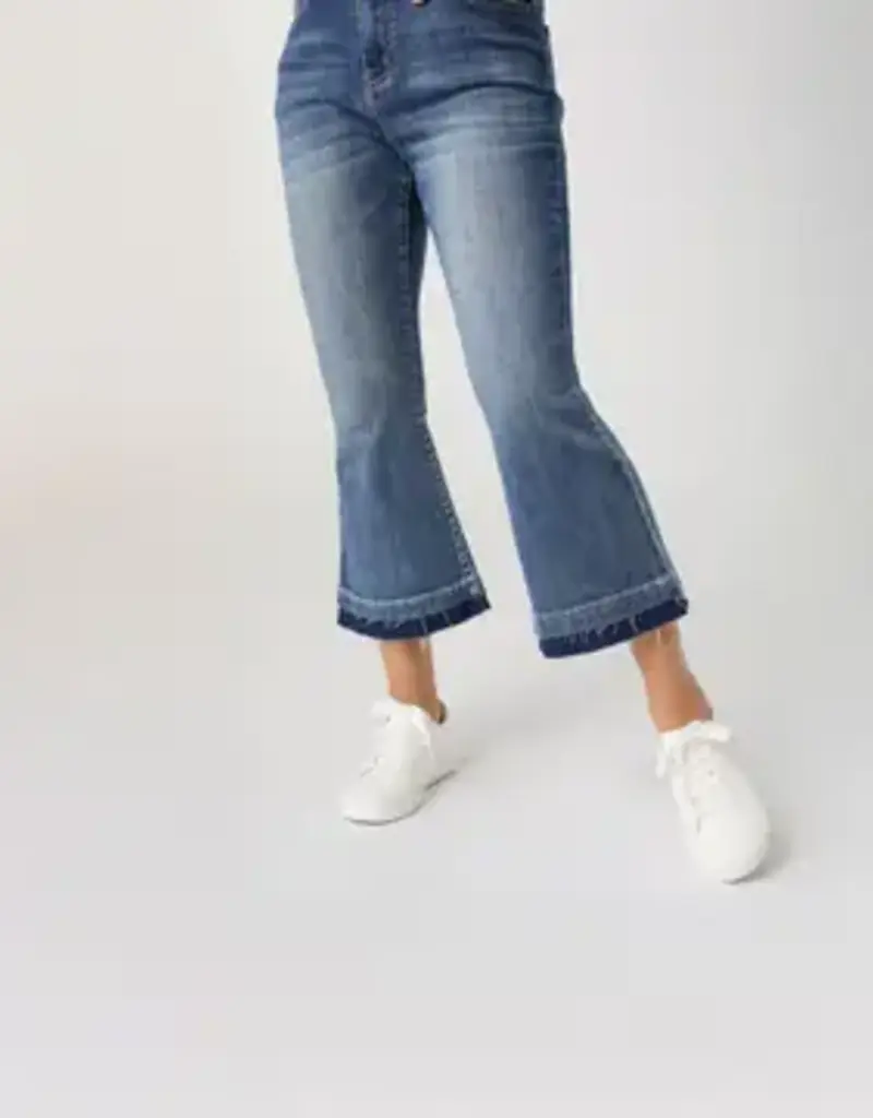 Bambu Soft Flare Crop with Contrast Bottom