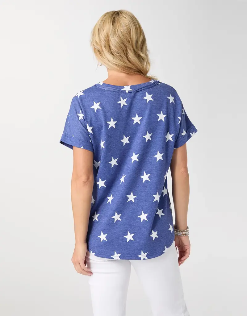 Gracie Shirttail V-Neck Baby Terry Top