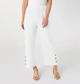 Georgie Wide Leg Crop Pant with Side Grommets