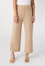 Georgie Wide Leg Crop Pant with Side Grommets