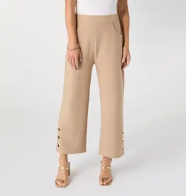 Georgie Wide Leg Crop Pant with Side Grommets