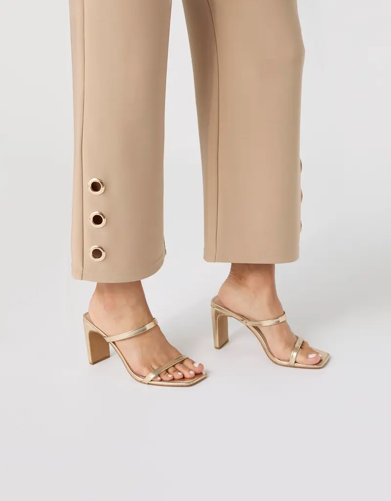 Georgie Wide Leg Crop Pant with Side Grommets