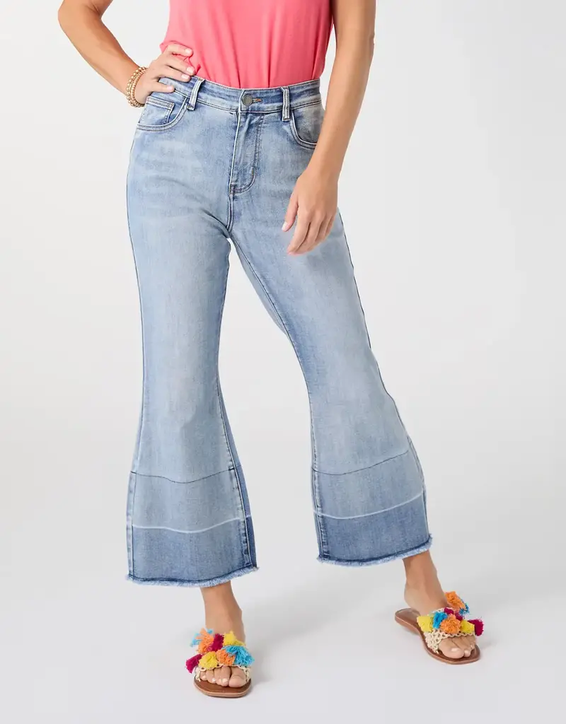 Bambu Soft Flare Crop with Fray Bottom