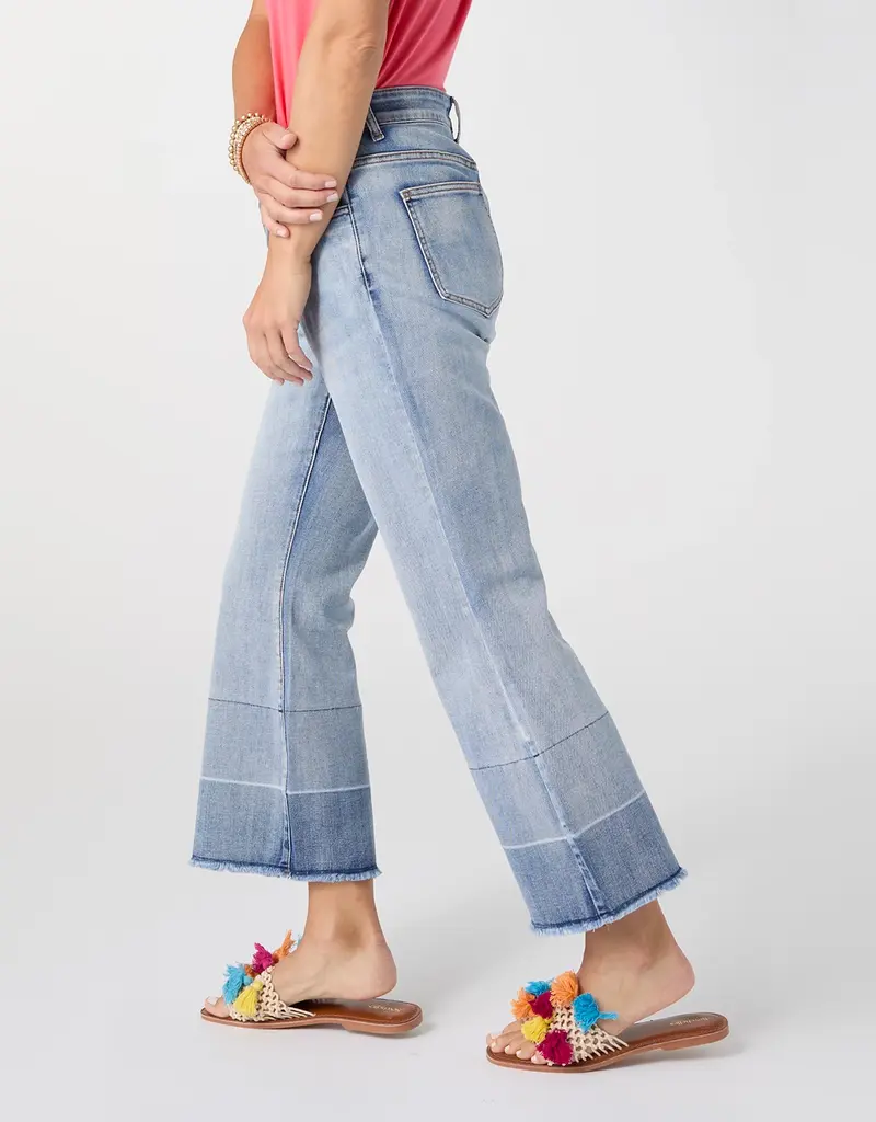 Bambu Soft Flare Crop with Fray Bottom