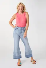 Bambu Soft Flare Crop with Fray Bottom