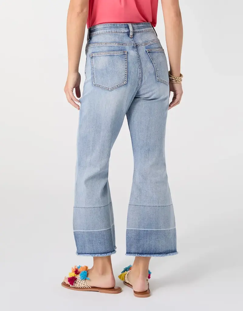 Bambu Soft Flare Crop with Fray Bottom