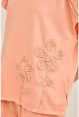 Mineral Washed Flower Garden Sleeveless Top