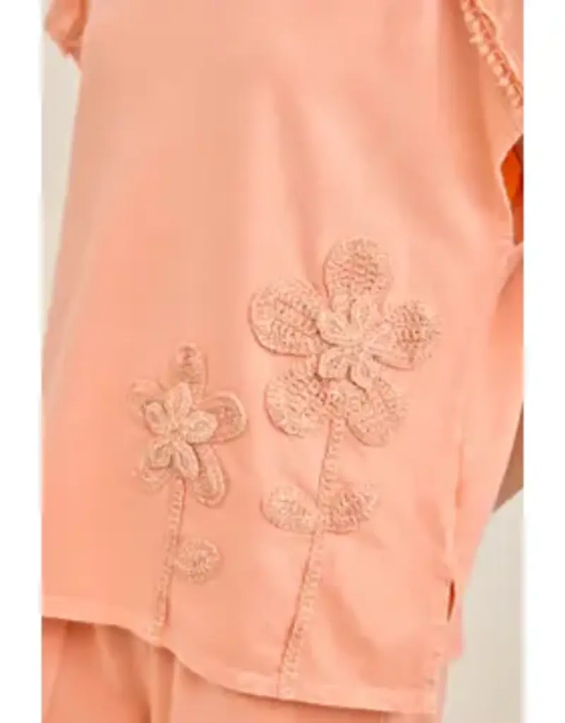 Mineral Washed Flower Garden Sleeveless Top