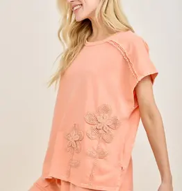 Mineral Washed Flower Garden Sleeveless Top