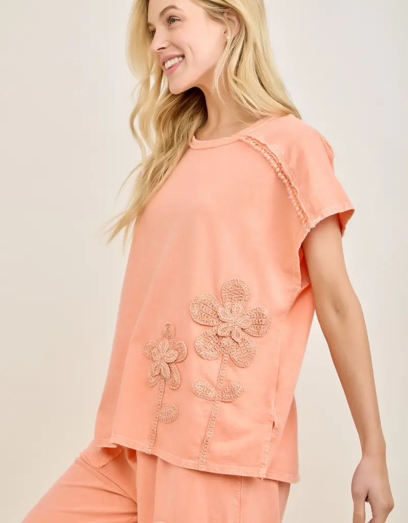 Mineral Washed Flower Garden Sleeveless Top