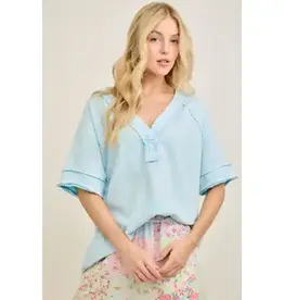 Mineralwashed Vneck Best Basic Soft Top