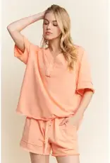 Mineralwashed Vneck Best Basic Soft Top