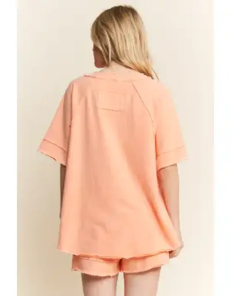 Mineralwashed Vneck Best Basic Soft Top