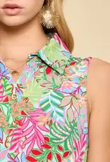 Coastal Dusk Collared Summer Dress