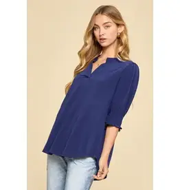 Smocked 3/4 Sleeve Lizzy Top