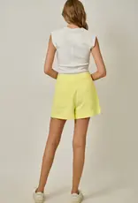 Daisy Stitch Detailed High Waist Denim Shorts