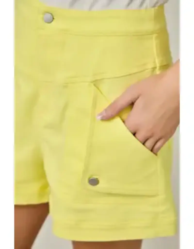 Daisy Stitch Detailed High Waist Denim Shorts