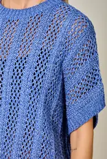 Dottie Crochet Short Sleeve Dolman Knit Top