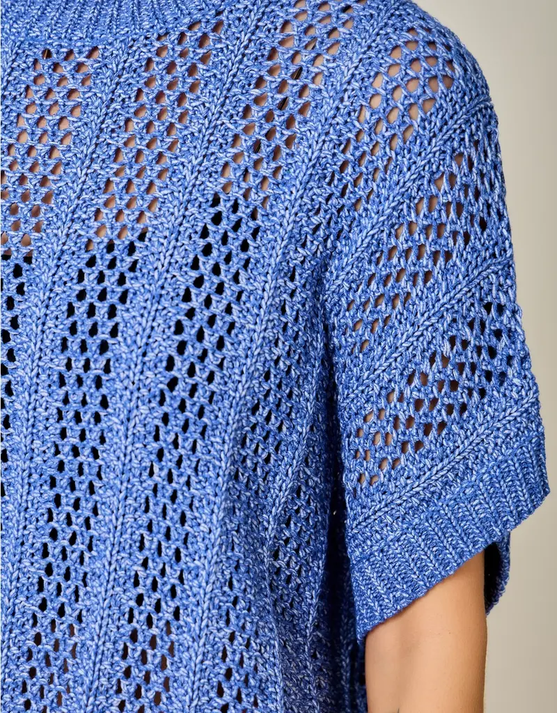 Dottie Crochet Short Sleeve Dolman Knit Top