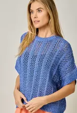 Dottie Crochet Short Sleeve Dolman Knit Top