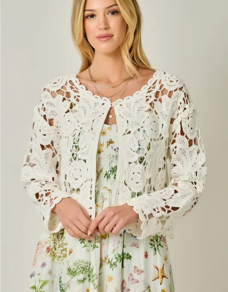 Floral Crochet Cardigan