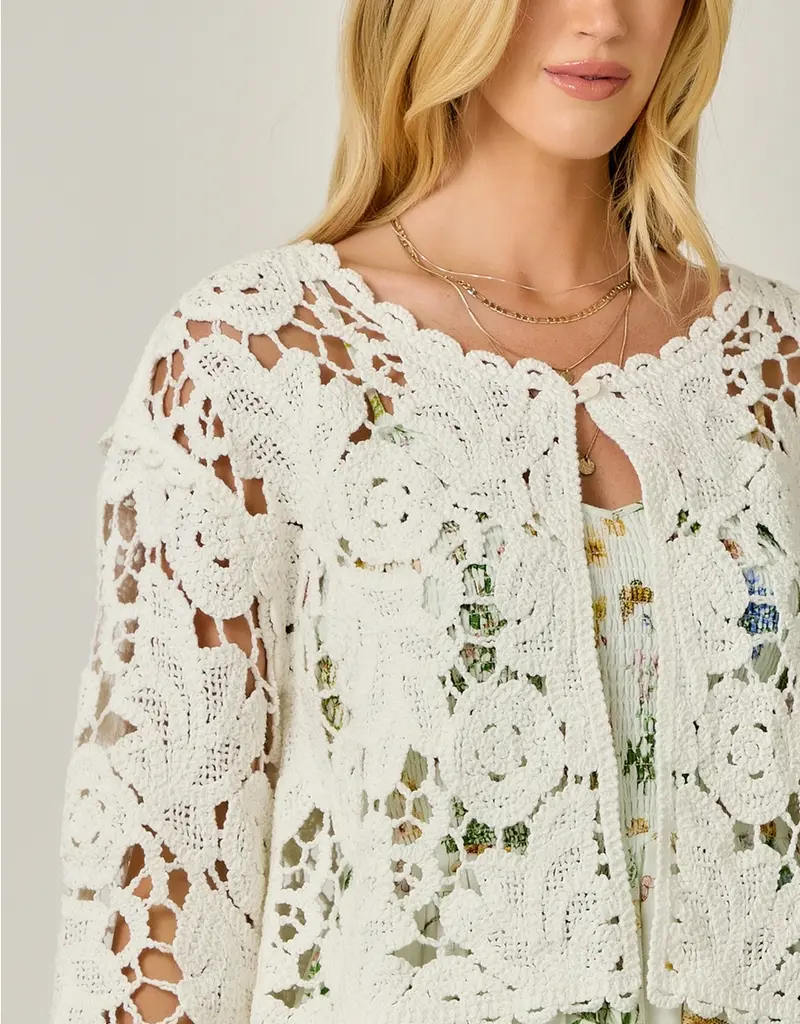 Floral Crochet Cardigan