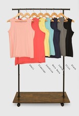 Raw Edge Trim Jersey Knit Tank