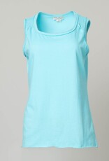 Raw Edge Trim Jersey Knit Tank