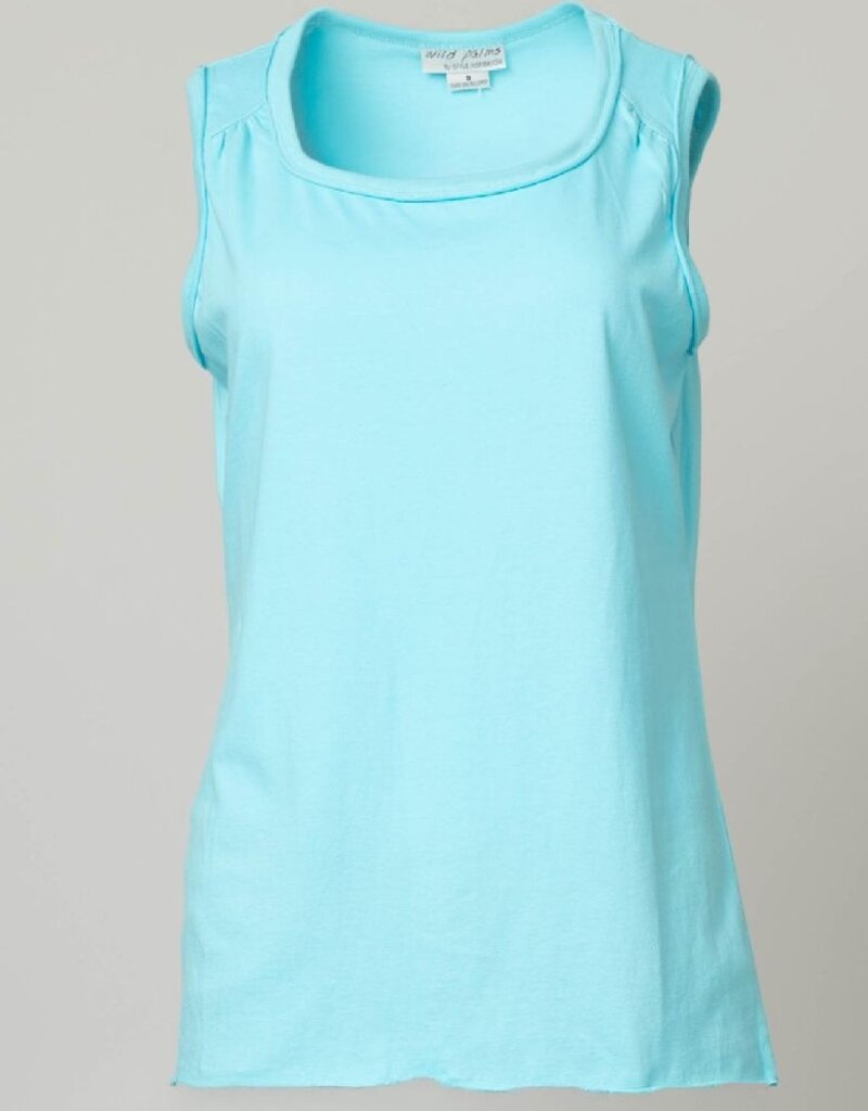 Raw Edge Trim Jersey Knit Tank