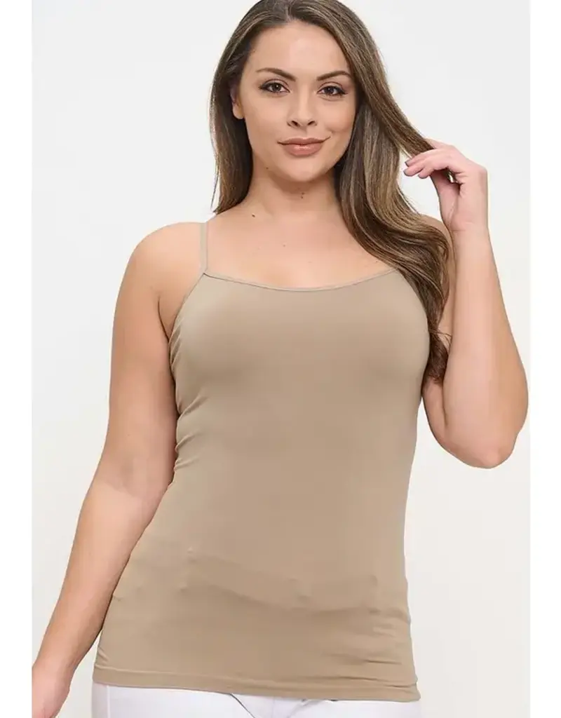 Seamless Long Spaghetti Strap Long Camisole Top