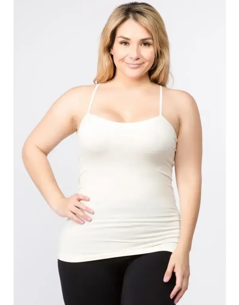Seamless Long Spaghetti Strap Long Camisole Top