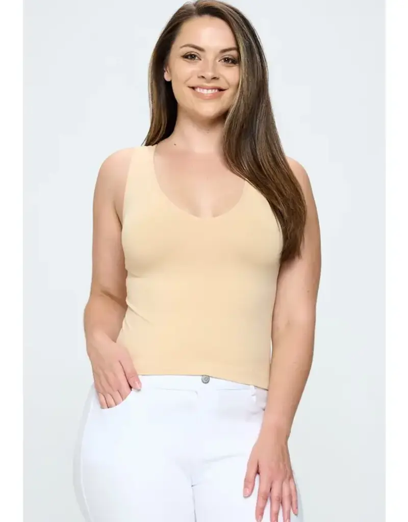 Short Version-Reversible V Neckline Seamless Tank